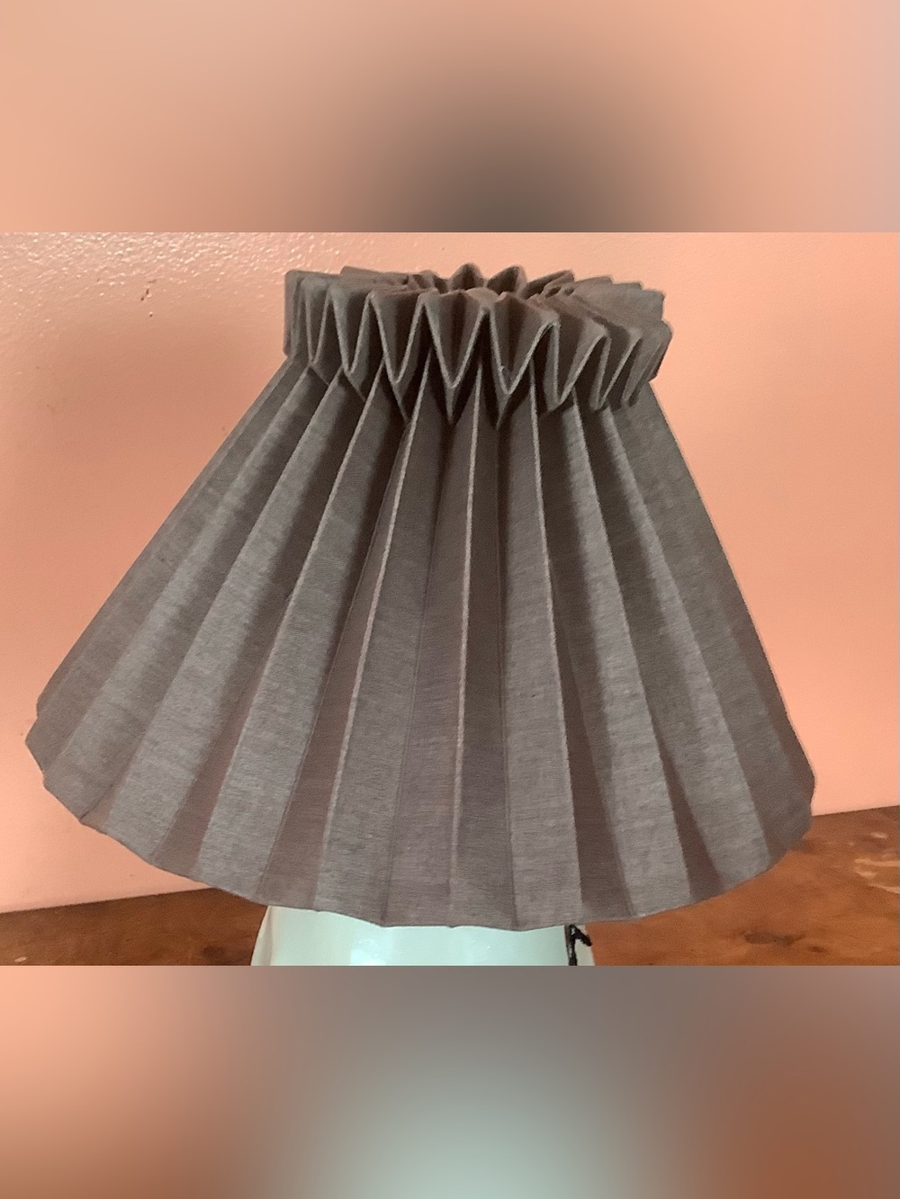 Hearth & Hand Brown Pleated Paper Shade 10.75" Bottom X 6.5" High X 4.5” Top